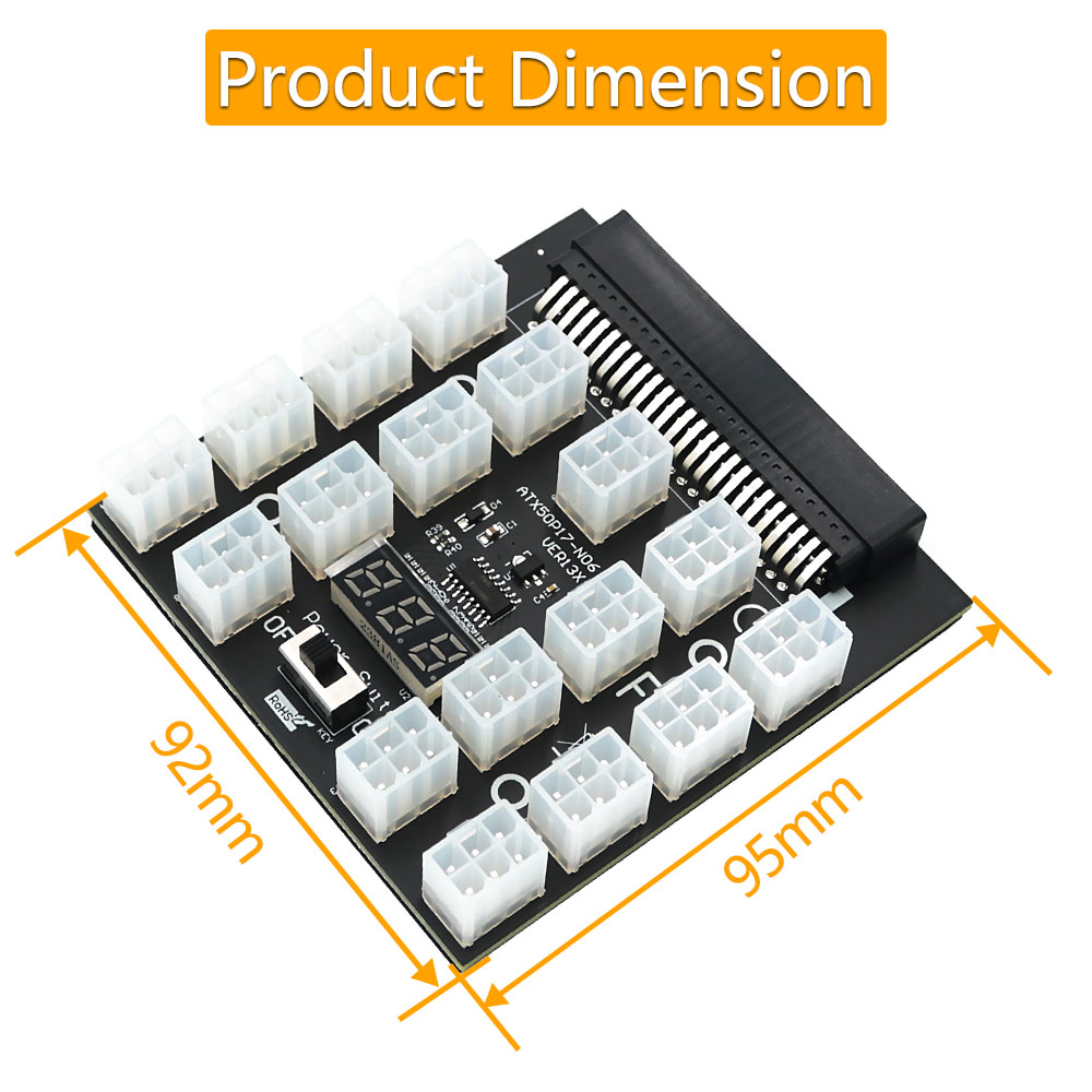 Pci-E 12V 50Pin Naar Atx 17 X  - 2400W Server Psu Breakout Board recensie en prijs